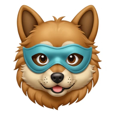 Dog wearing a mask  sticker