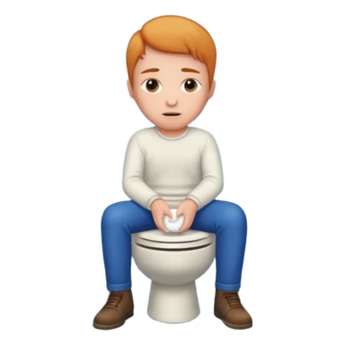 A head on a toilet sticker