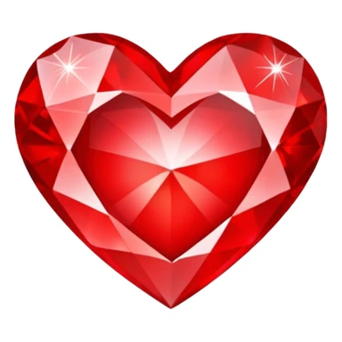A red heart made of diamond with name Jacky sticker