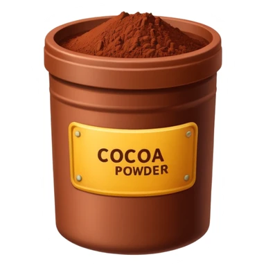 container of cocoa powder sticker