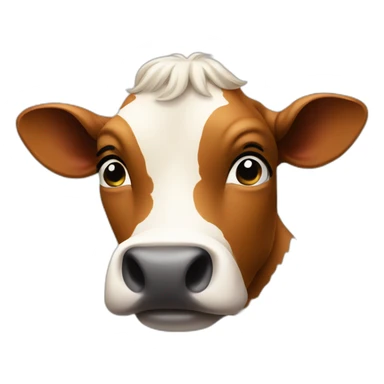 cow with booty cheeks sticker