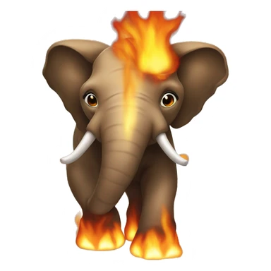 🐘 in fire sticker
