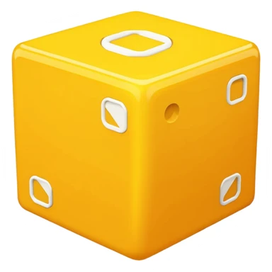 yellow flavor cube sticker