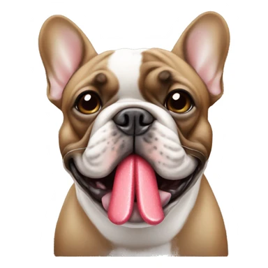 French Bulldog in Brown with chewing gum sticker