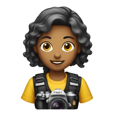 girl photographer sticker