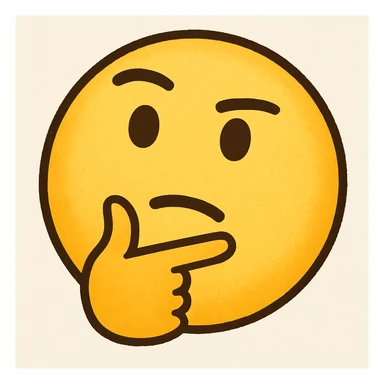 yellow thinking face emoji sticker