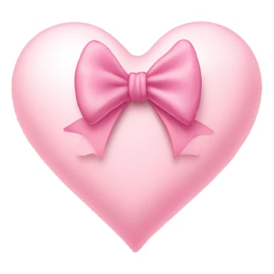 Light pink heart with bow sticker