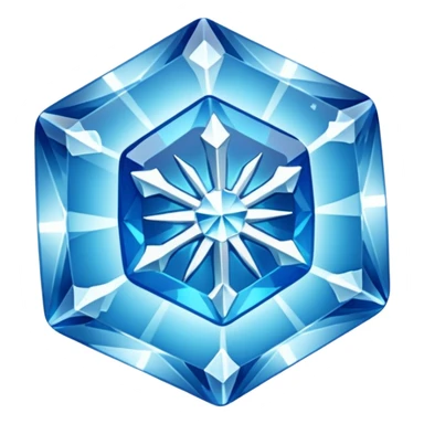 Blue Gem with an Ice Flake Inside sticker