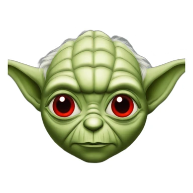 Yoda with red eyes  sticker