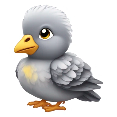 Baby pigeon yellow still closed eyes sticker