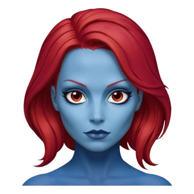 x-men mystique red hair sticker
