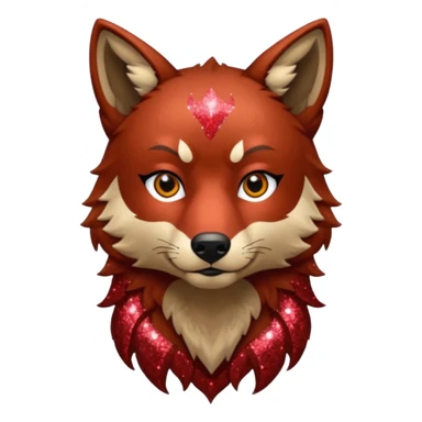 glitter red wolf boy apex predator sticker