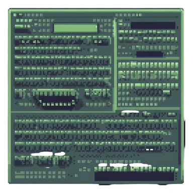 Add pixel style code elements on the screen and desktop, keeping pixel art style with retro tones and a simple background, maintaining transparent background. sticker