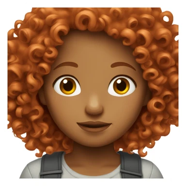 Curly haired redhead girl sticker