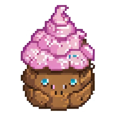 poop with pink icing sticker