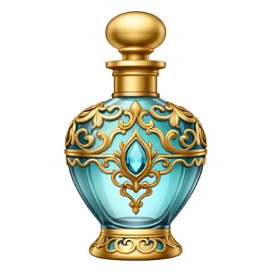 bottle of perfume gold exquisite large takes all the space

 sticker