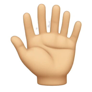 Una mano haciendo la forma de C con todos sus dedos sticker