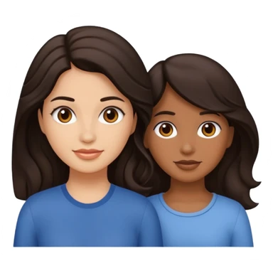 Rizada rubia y amiga ondulada pelinegra sticker