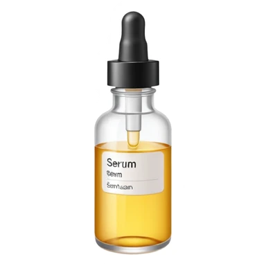 serum skincare avec ecriture sticker