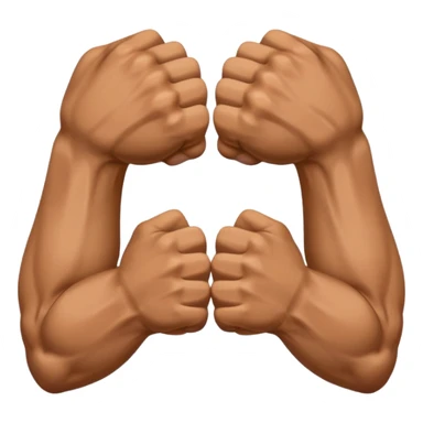 two fists facing foward sticker