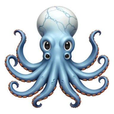 octopus scupted of white greek marble sticker