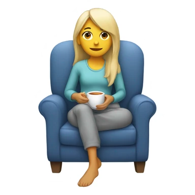 Girl with heating pad and tea  sticker