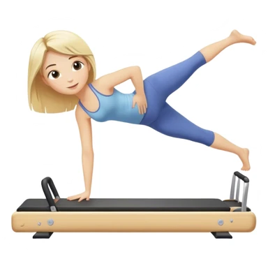 Girl with blond hair do pilates sticker