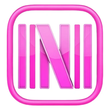 Netflix aesthetic N in pink sticker