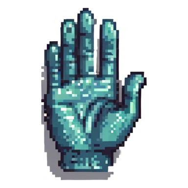 black hand shows sign super sticker