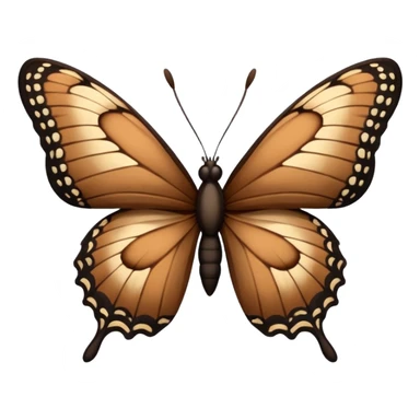 2 brown black butterflys sticker