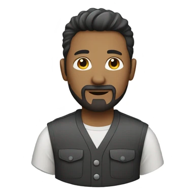 guy with goatee, and work clothes  sticker