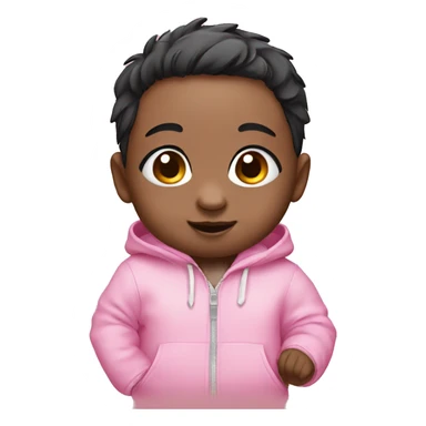 pink baby of panda sticker