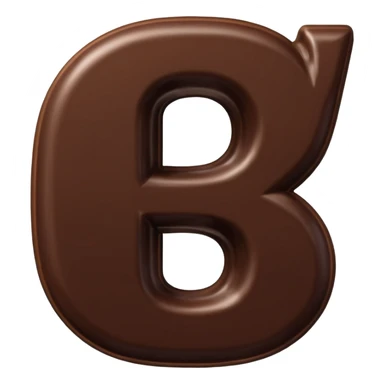 Letter S made out of chocolate sticker