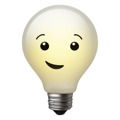 happy light-bulb thought bubble sticker