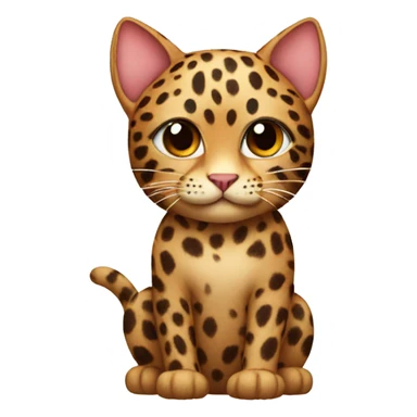 cat with leopard print sticker