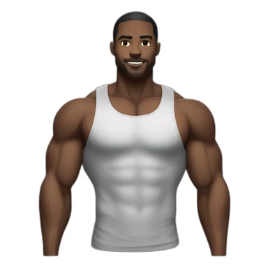 Black man muscle sticker
