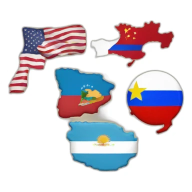 Venezuela, Italy, Panama, Argentina, and the USA sticker