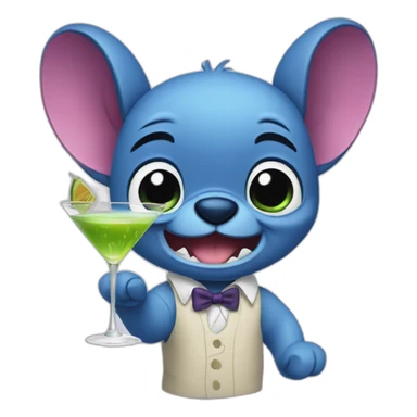 Stich with martini sticker
