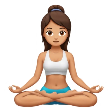 Yoga brunette girl sticker