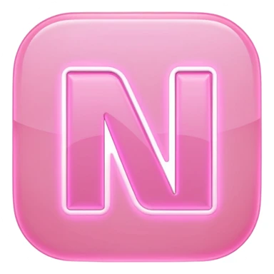 Netflix aesthetic "N" logo in pastel pink sticker