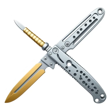 only Silver colour butterfly knife sticker