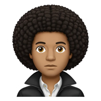 Maxwell, R&B Singer (b.1973) with dark brown afro hair  sticker