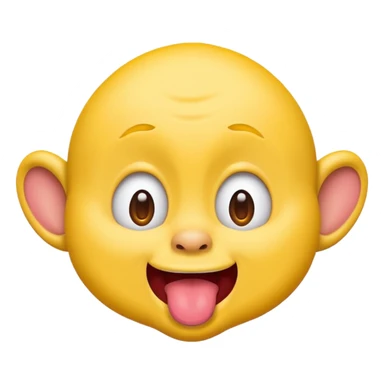 dopey face emoji, silly expression, tongue out, playful sticker