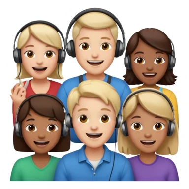 people online in a call laughing sticker