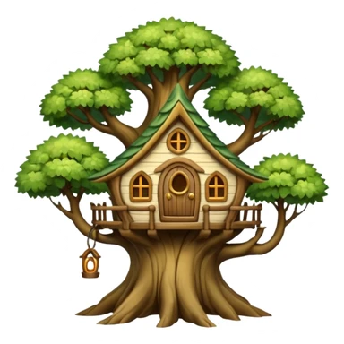elven tree house sticker