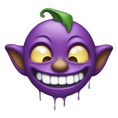 Crying Laughing purple imp with tears sticker