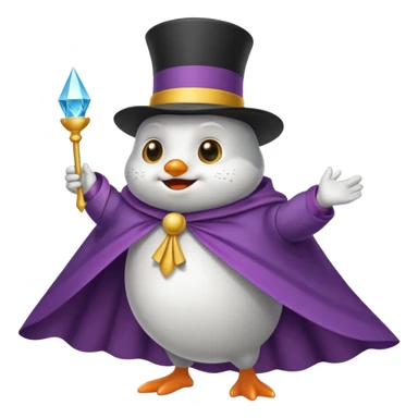 Cod fish with magicians cape sticker