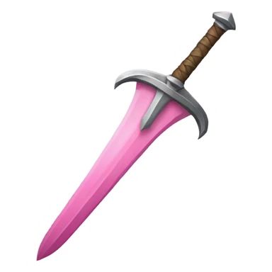 Pink medieval weapon sticker
