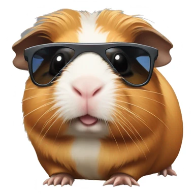 guinea pig with sunglasses  sticker