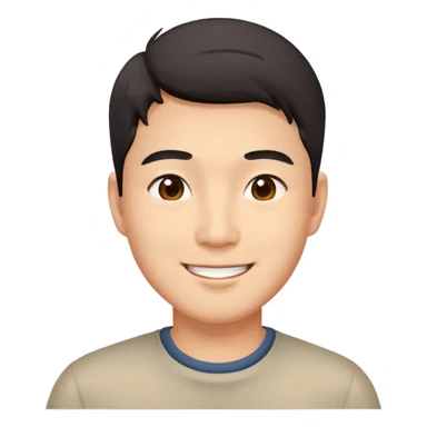 Asian happy good looking male sticker